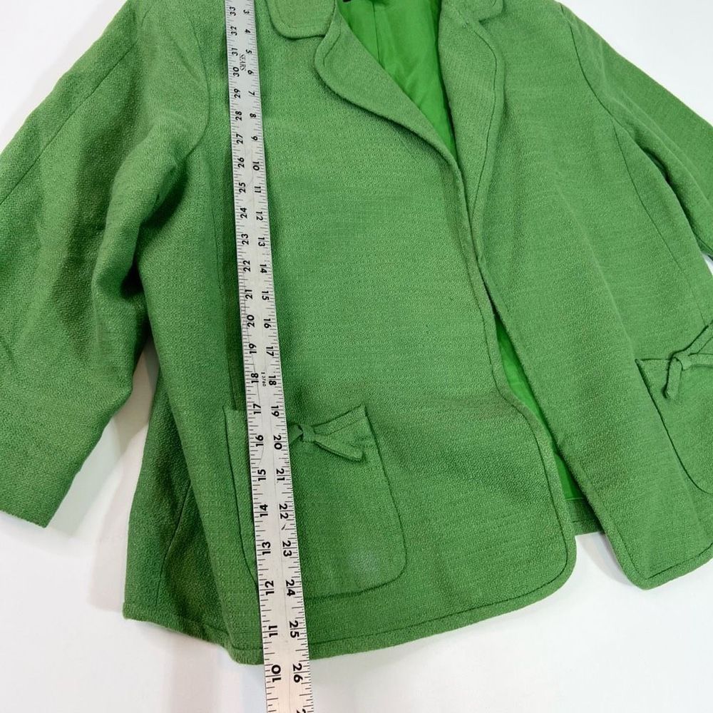 Talbots Linen Blend Open Front Blazer Womens 16w … - image 4